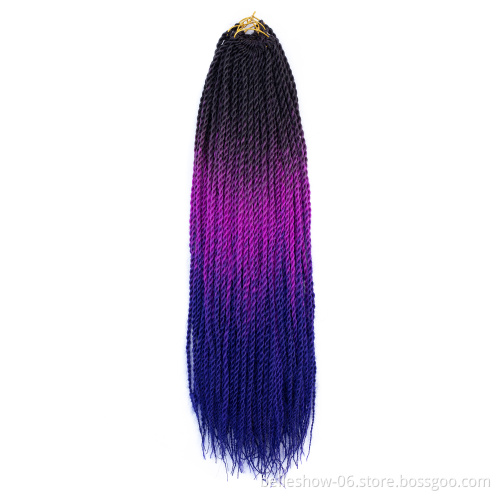 Hot sell big twist braids hairstyles crochet senegalese twist with hair crochet senegalese twists
